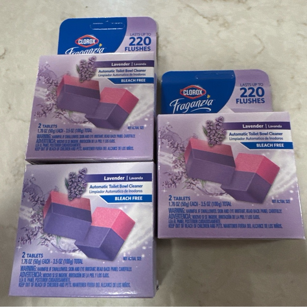 🔥 🚽 Six 6 Clorox Fragranzia Lavender Toilet Bowl Cleaner Tablets